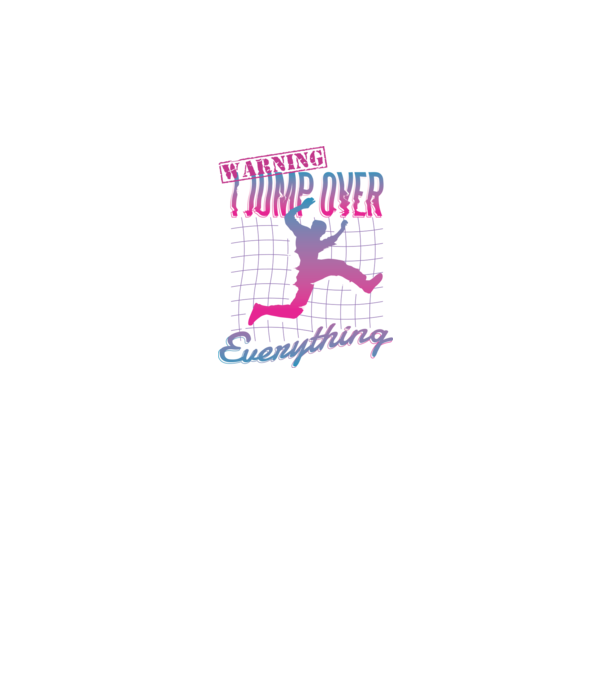 Warning I Jump over everything Parkour model negru pe tricou