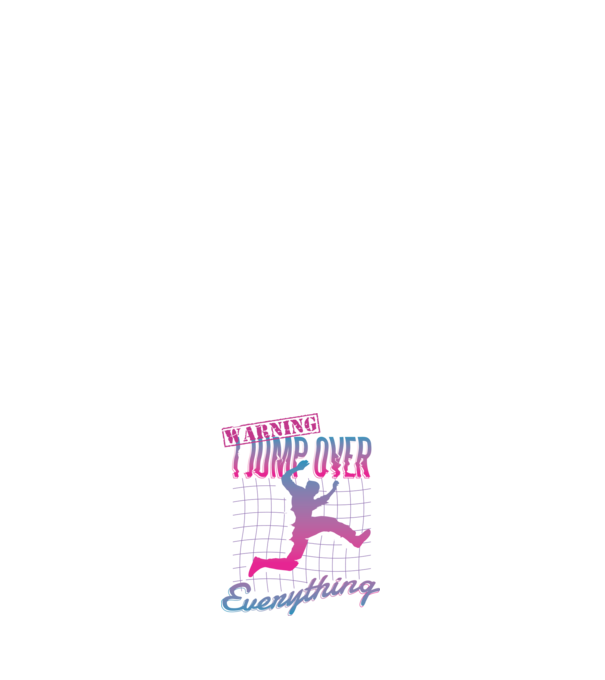 Warning I Jump over everything Parkour model negru pe tricou