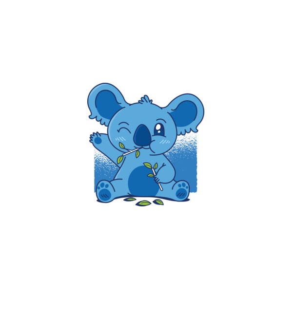 Koala drăguț model alb pe tricou