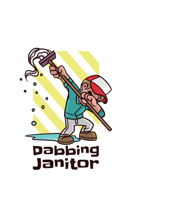 Cleaning DAB model alb pe tricou