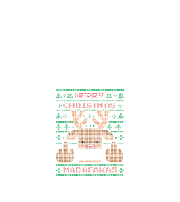 Merry Christmas Madafakas model negru pe tricou