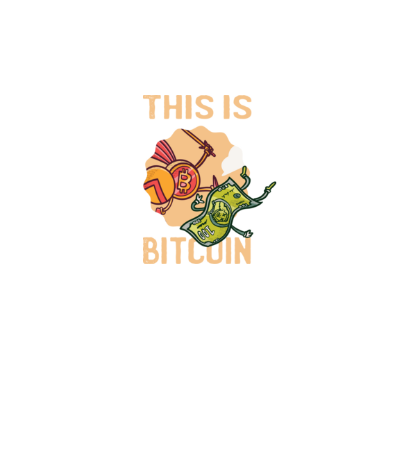 This is Bitcoin model negru pe tricou