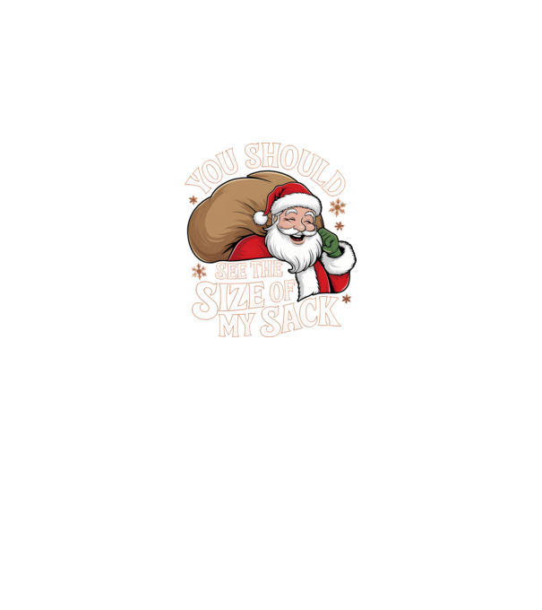 You Should See The Size Of My Sack Santa model negru pe tricou