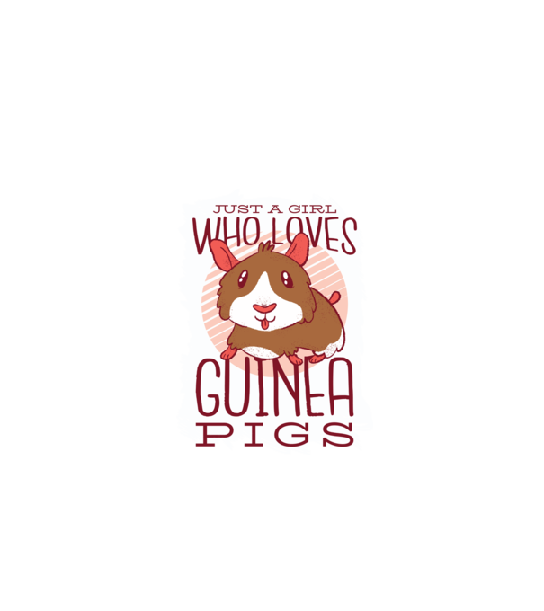 Doar o fată care iubește porcușorii de Guineea model alb pe tricou