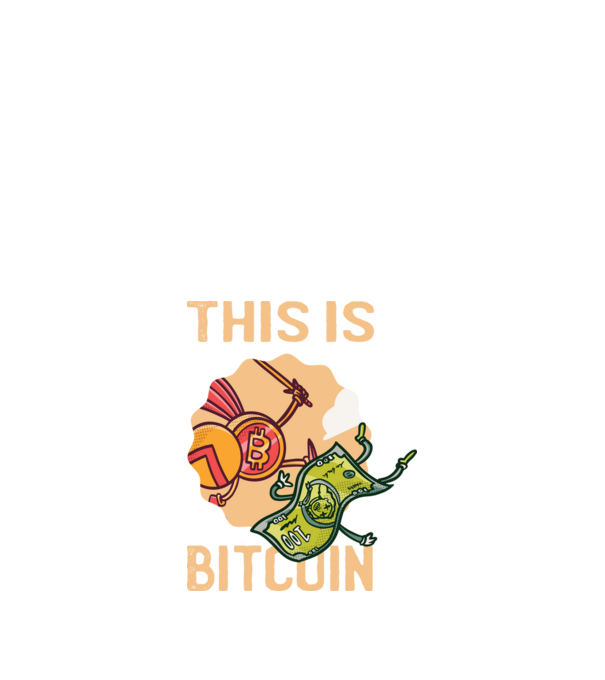 This is Bitcoin model negru pe tricou