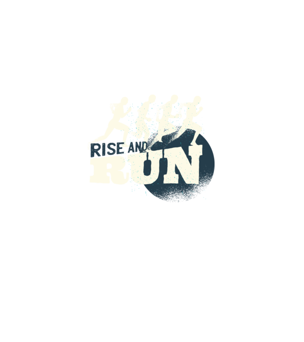 Rise and Run - Tricou pentru alergători model albastru deschis pe tricou