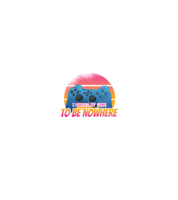 I paused my game to be nowhere model negru pe tricou
