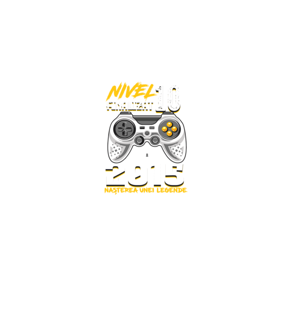 Nivel Finalizat 10 2015 model negru pe tricou