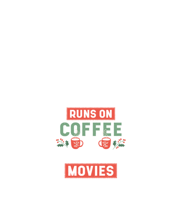 Această mamă funcționează cu cafea și filme de crăciun model negru pe tricou