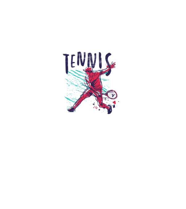 Tennis model alb pe tricou
