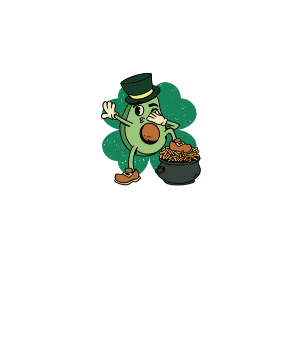Avocado St. Patrick DAB model alb pe tricou
