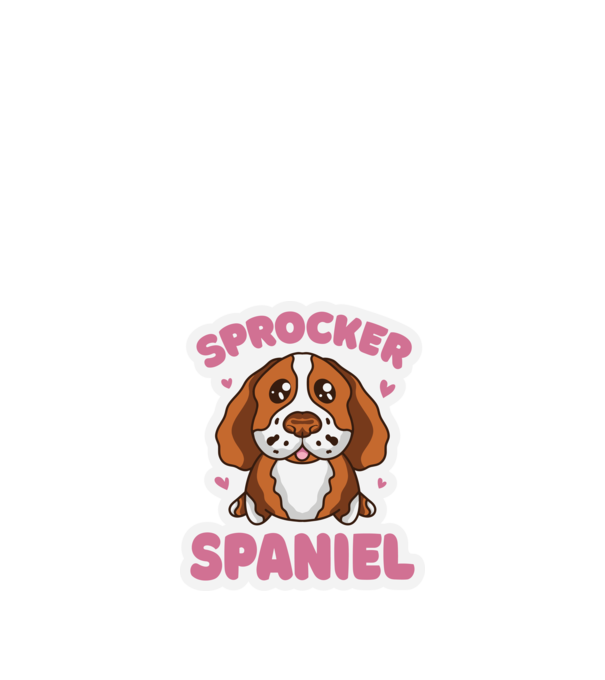 Sprocker Spaniel model albastru închis pe tricou