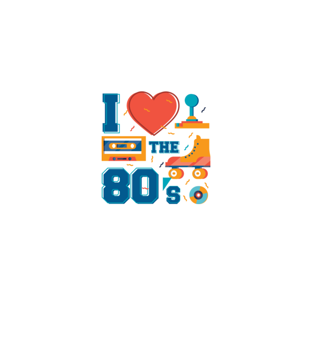 'I love the 80s - Iubesc anii ''80' model gri pe tricou