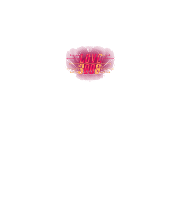 Love 3000 model negru pe tricou