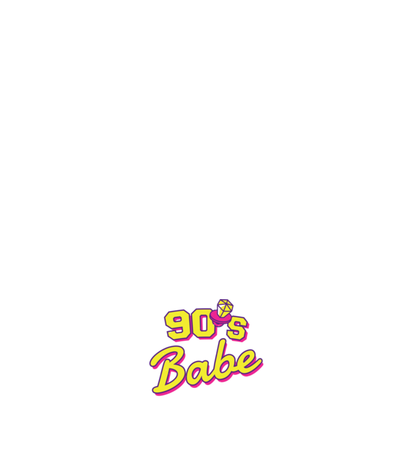 Retro 90s Babe model negru pe tricou
