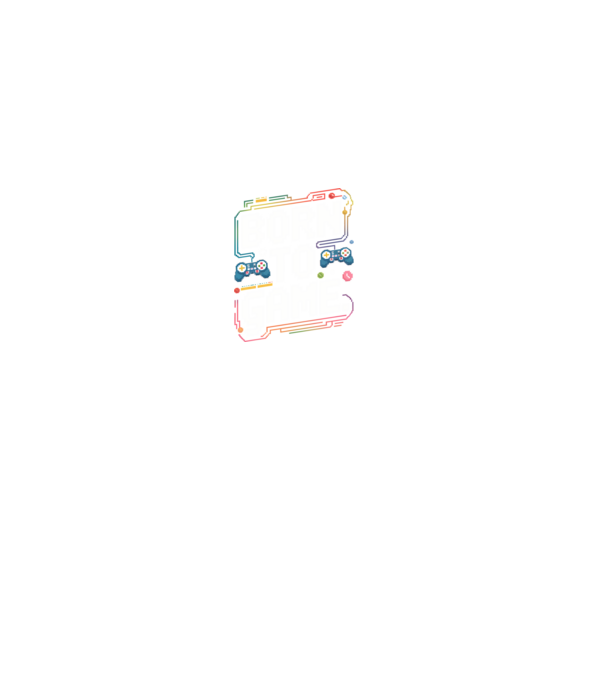 Born to Game Pixel Negru model negru pe tricou