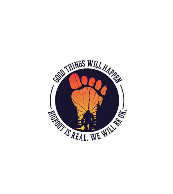 Bigfoot is real model alb pe tricou