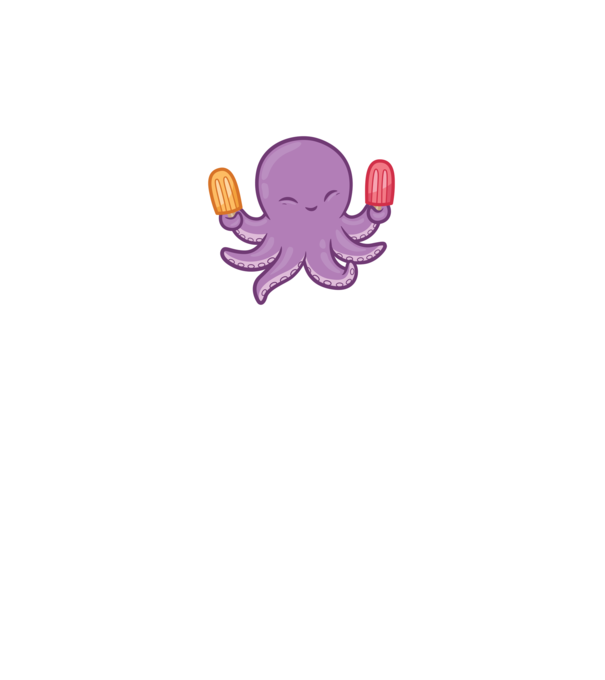 Înghețată Caracatiță Octopus model gri pe tricou