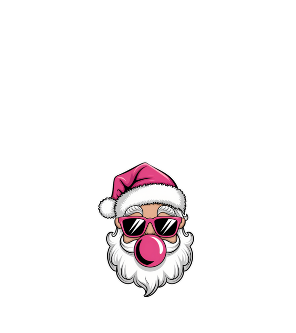 Bubble gum Santa 2 model alb pe tricou