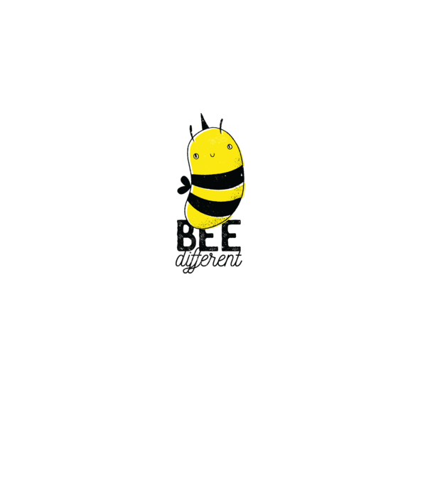 Bee different tricou albinuță model nisipiu pe tricou
