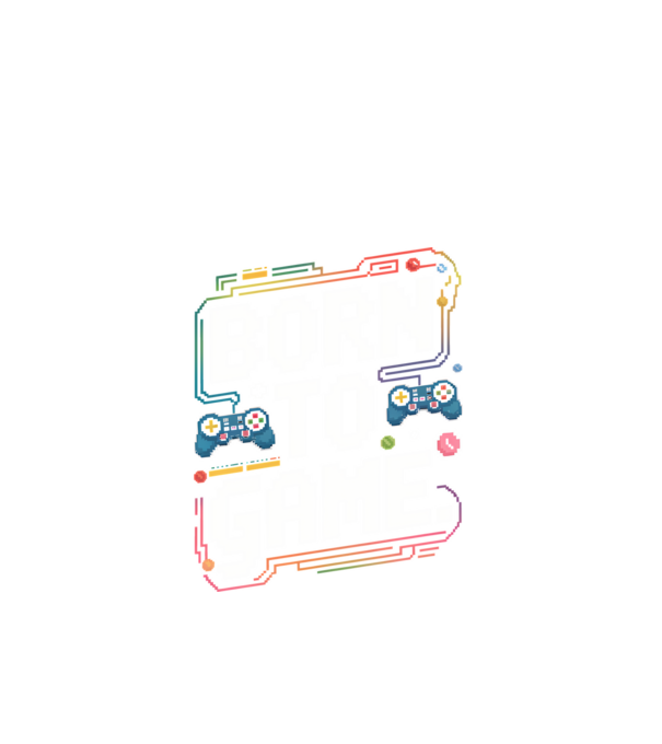 Born to Game Pixel Negru model negru pe tricou