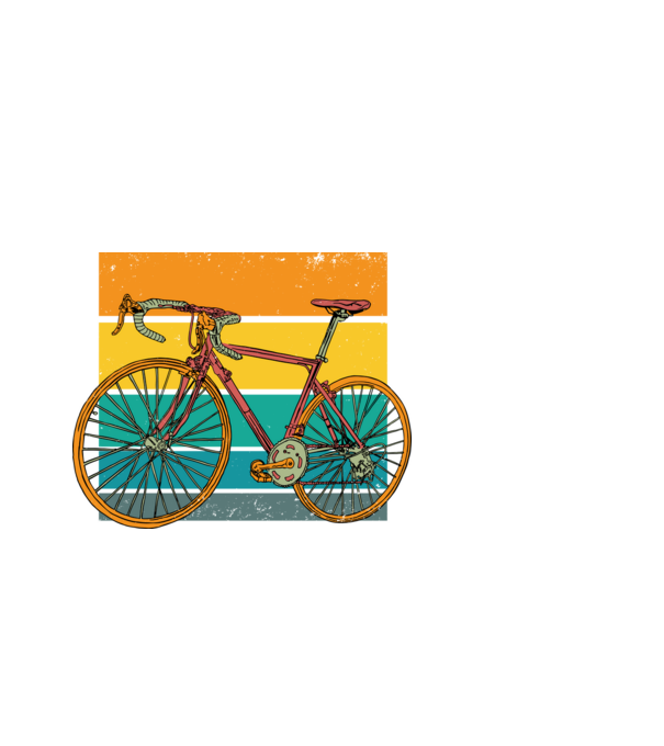 Bicicletă Retro model negru pe tricou