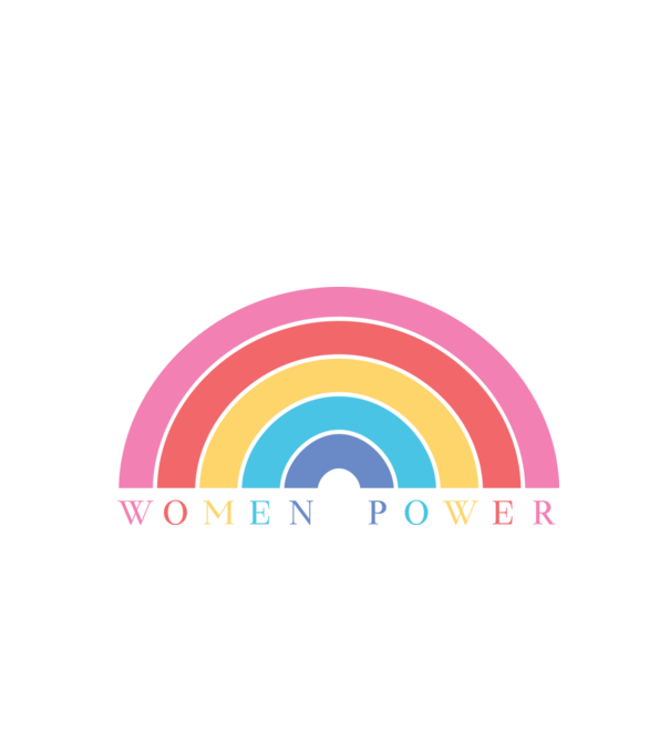 Women Power Curcubeu Ziua Femeii model negru pe tricou