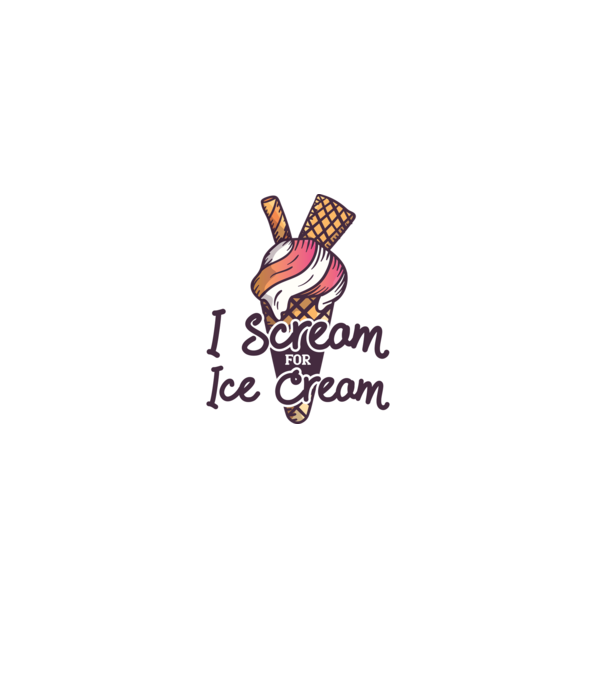 I Scream for Ice Cream model albastru deschis pe tricou