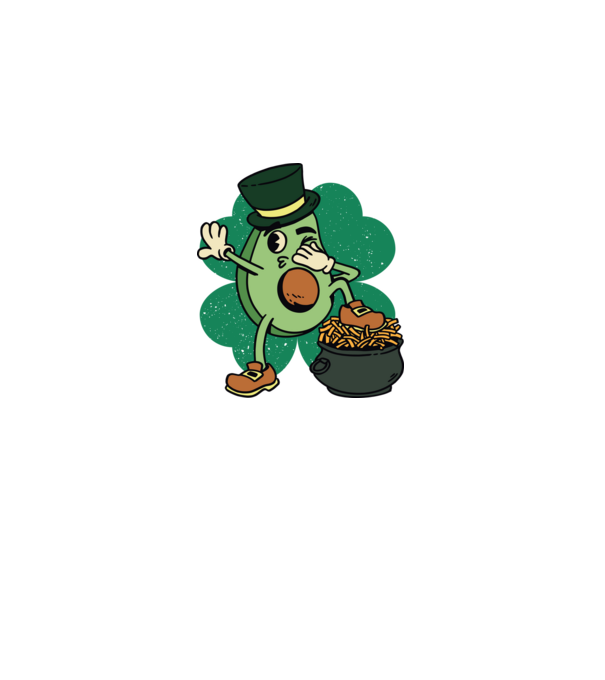 Avocado St. Patrick DAB model alb pe tricou