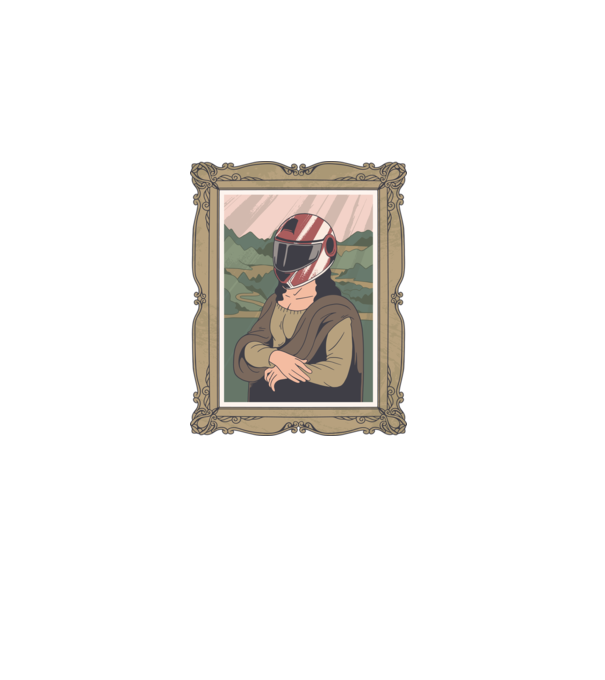 Mona Lisa Concurent model negru pe tricou