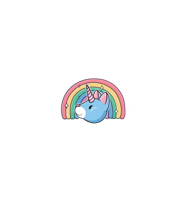 Pisică Unicorn model negru pe tricou