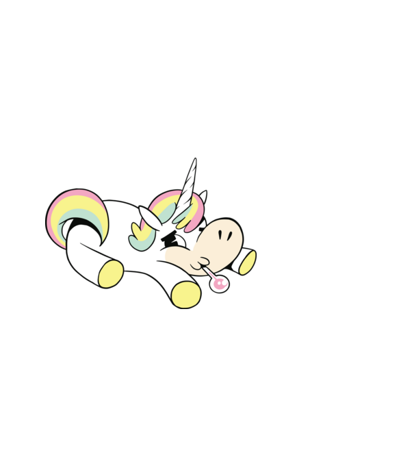 Unicorn bolnav model albastru deschis pe tricou