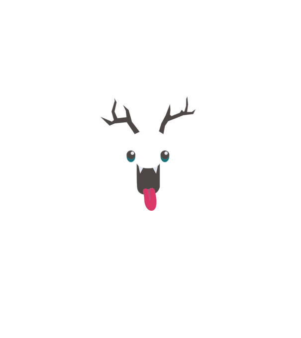 Funny Deer model albastru deschis pe tricou