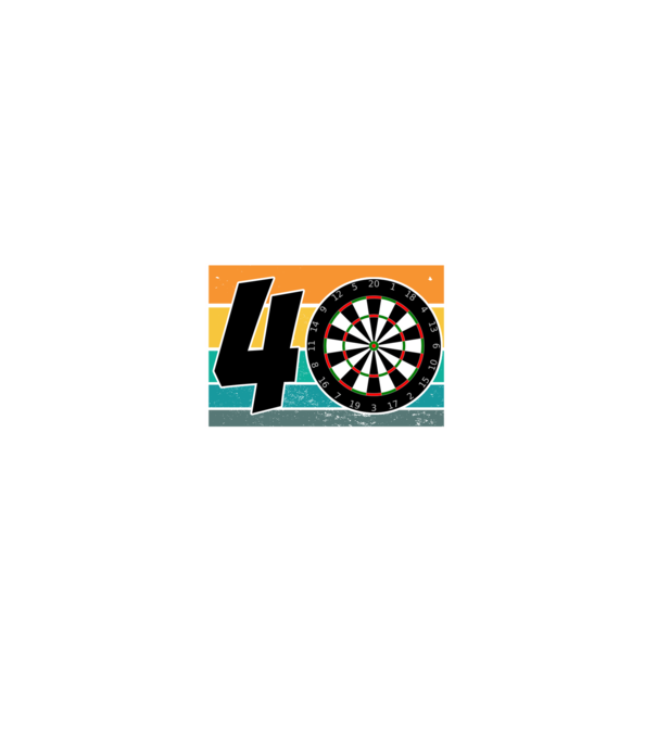 'I''m not 40 I''m double 20 darts birthday' model negru pe tricou