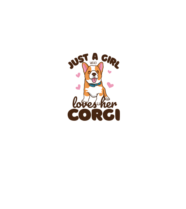 Doar o fată care iubește Corgiul său model gri pe tricou