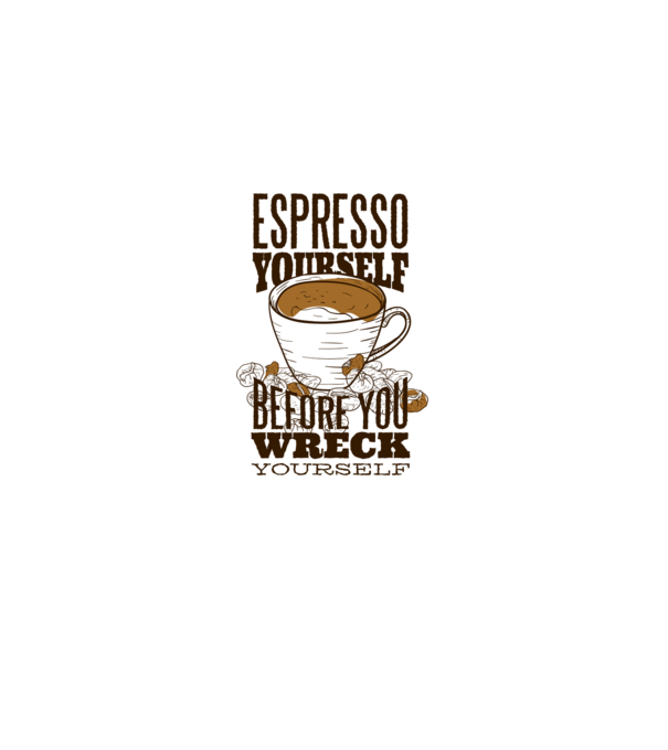 Espresso Yourself cu Cafea model nisipiu pe tricou
