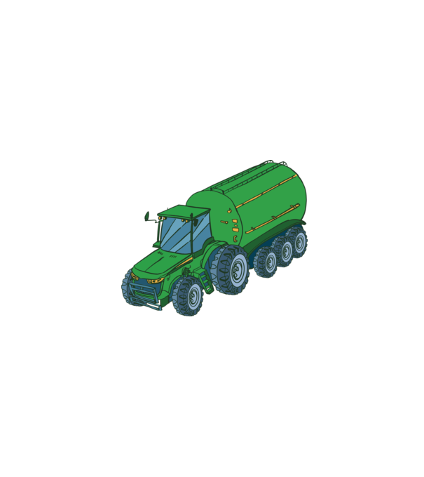 Tractor de recoltare model gri pe tricou