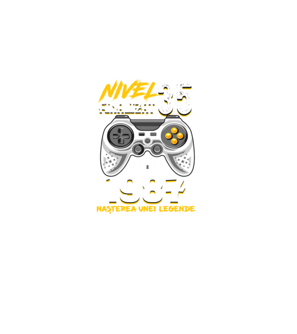 Nivel 35 finalizat. 1987 nașterea unei legende model negru pe tricou