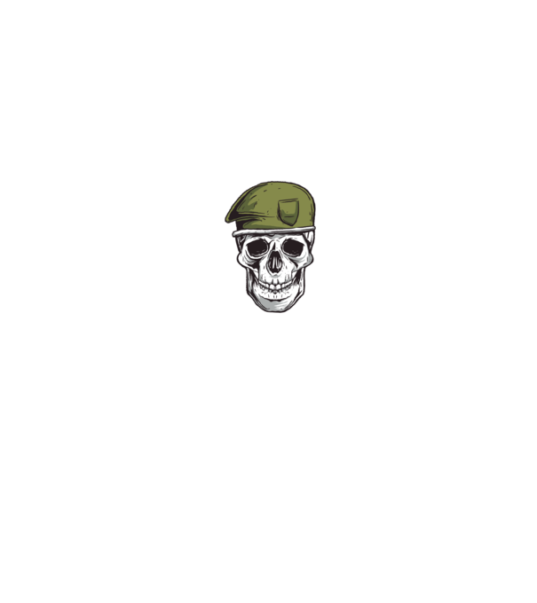 Craniu Soldat model negru pe tricou