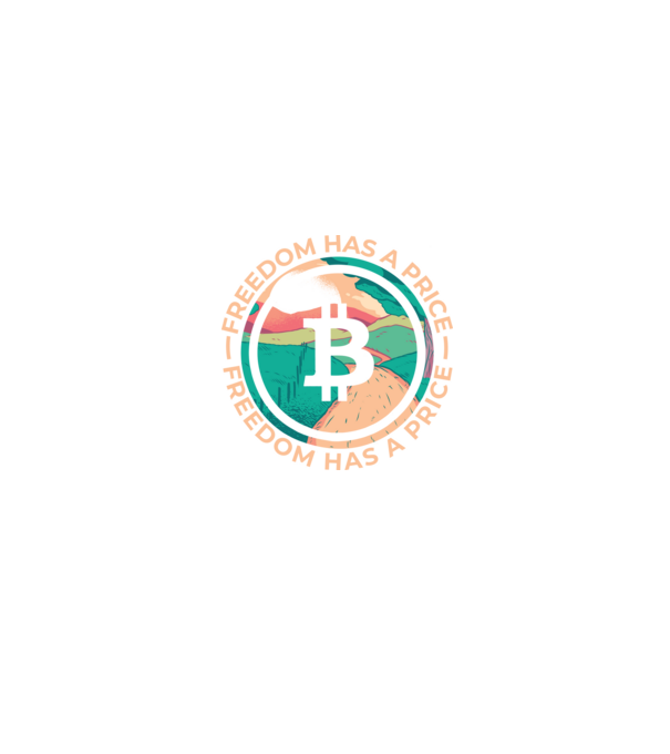 Libertatea are preț Bitcoin model negru pe tricou
