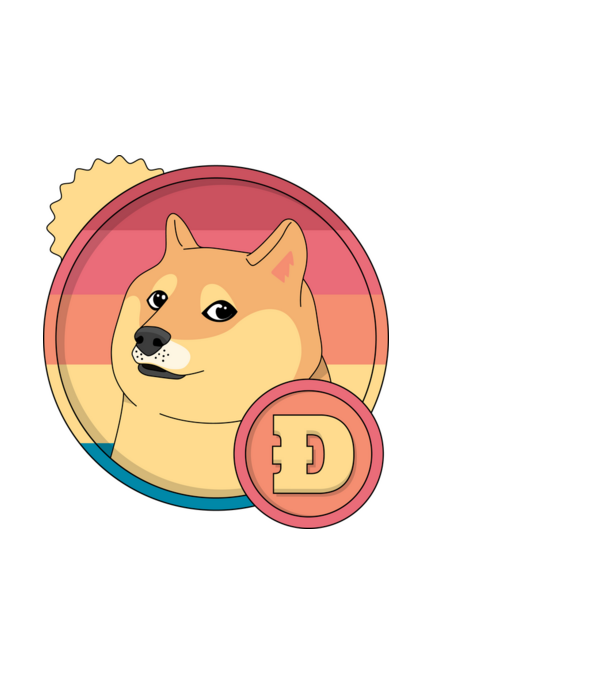 Doge Coin model negru pe tricou
