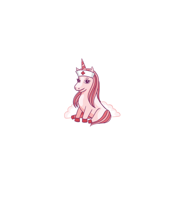 Îngrijitor unicorn model alb pe tricou