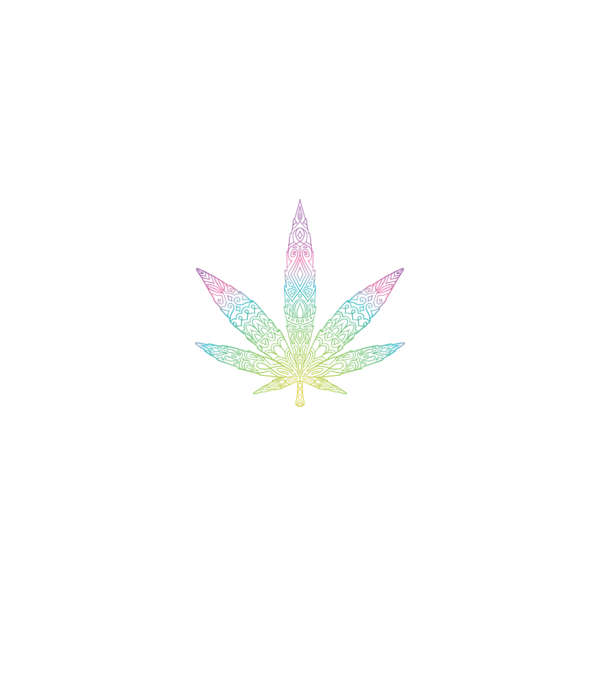 Frunză colorată de marijuana model negru pe tricou