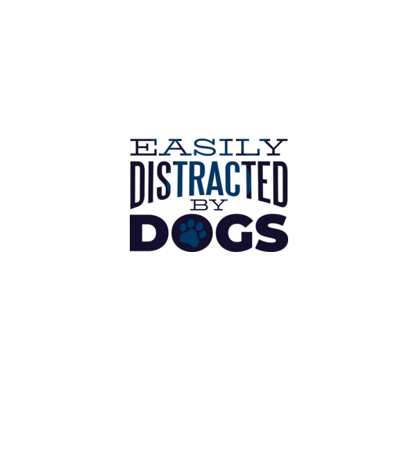 Easily Distracted By Dogs Tricou cu Câine amuzant model gri pe tricou
