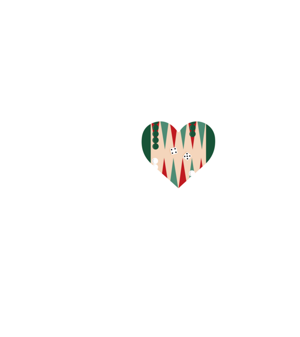 Love Backgammon model negru pe tricou
