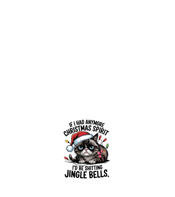Christmas Spirit Grumpy Cat Alb model roz deschis pe tricou