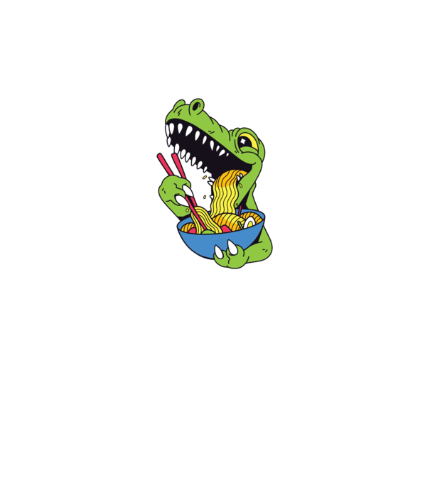 T-rex Ramen model bordo pe tricou