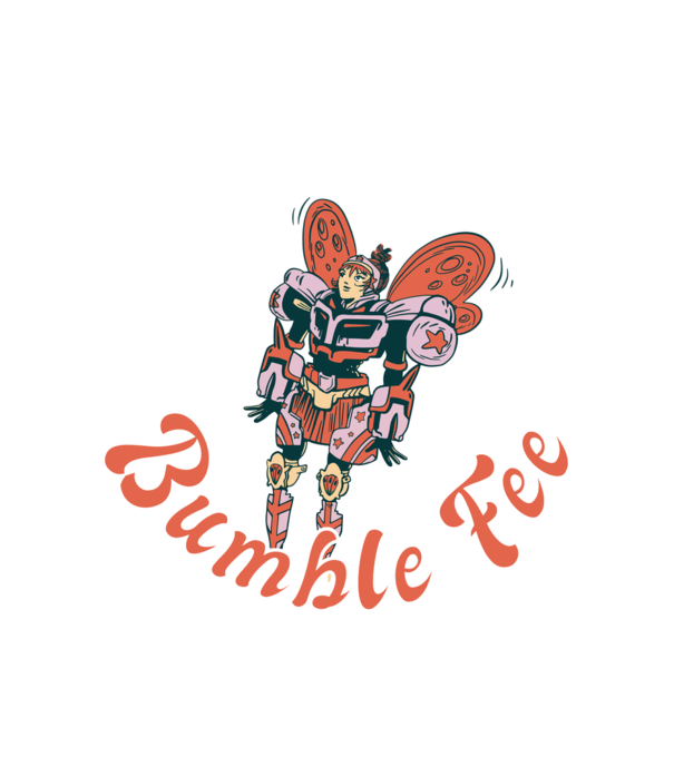 Bumble Fee - Zâna Robot model alb pe tricou