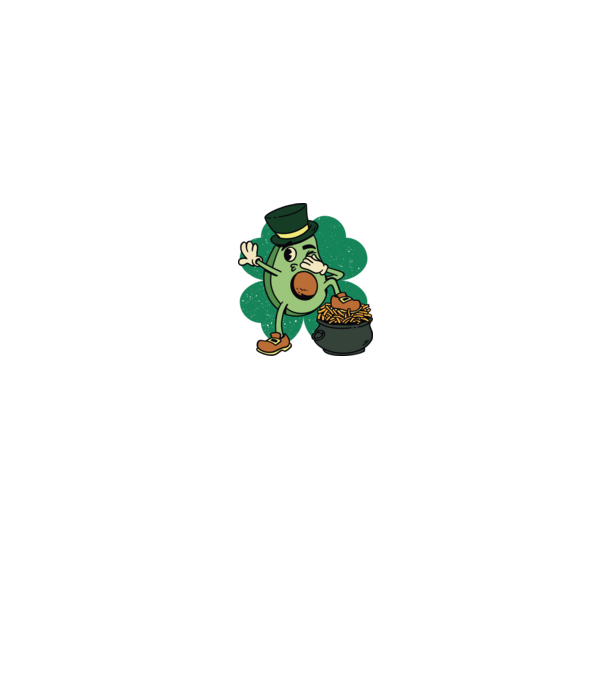 Avocado St. Patrick DAB model alb pe tricou