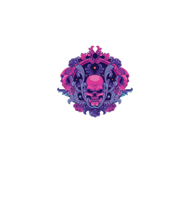 Cranii Dark Skull model alb pe tricou